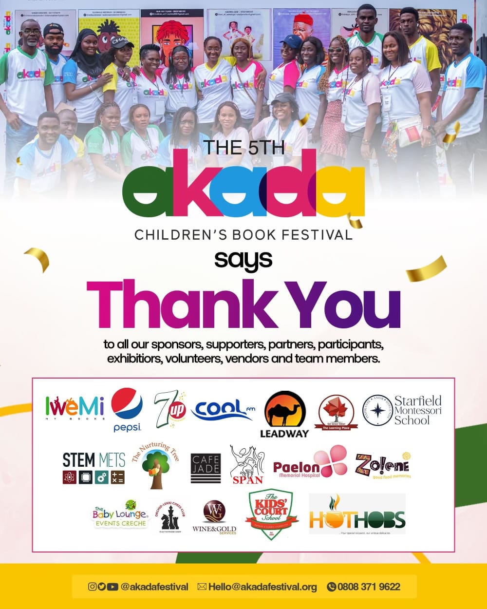 The 5th Akada Children's Book Festival Says Thank You