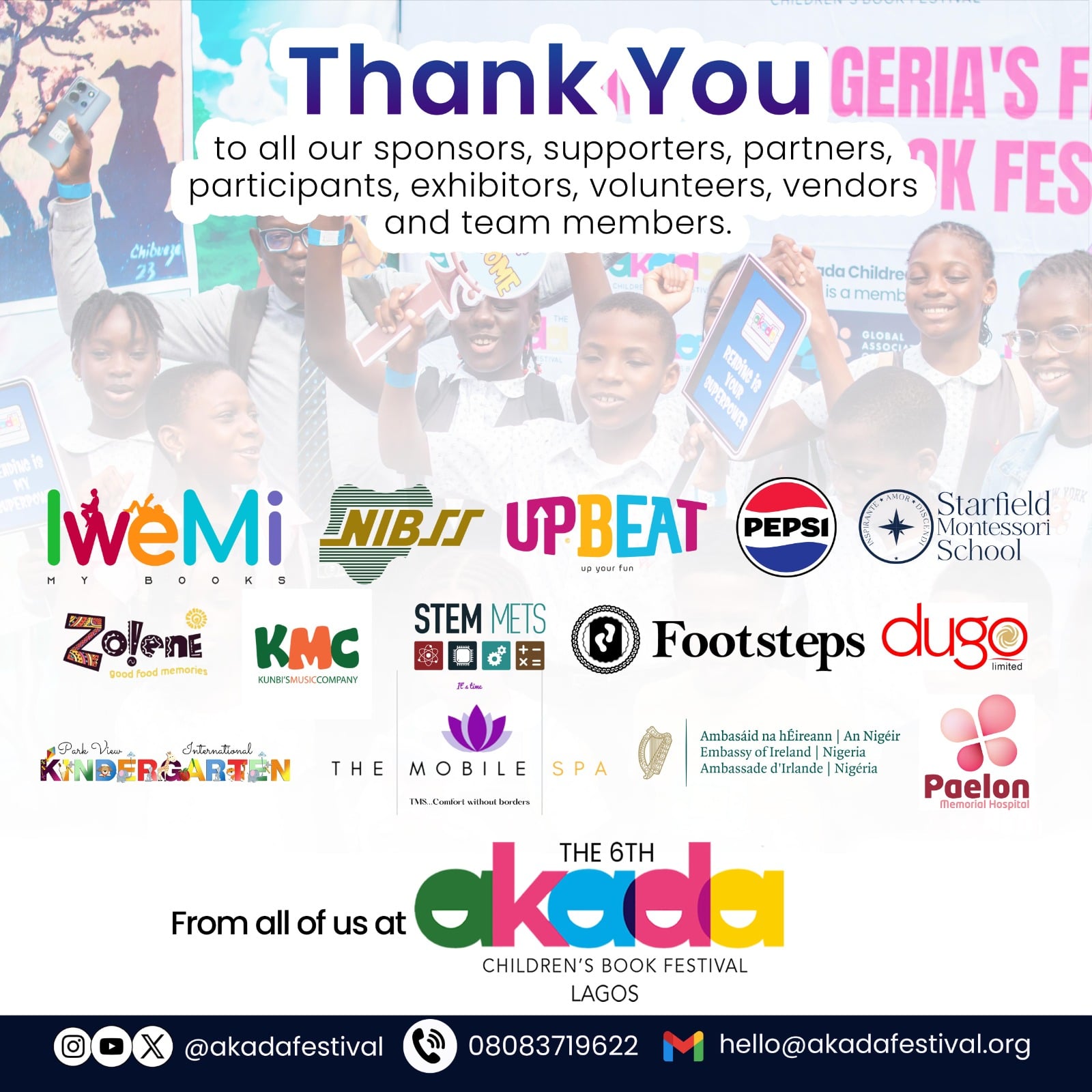 Thank you for attending the 6th Akada Children's Book Festival